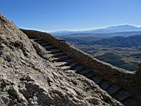 Chateau de Queribus, 1ere enceinte, Escalier